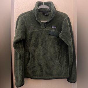 Patagonia Olive Teddy Fleece pullover size small